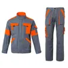 Tute da uomo 100% cotone Uniforme da uomo Abiti da lavoro Tuta da saldatura Giacca e pantaloni Abbigliamento resistente all'usura Abbigliamento da lavoro Lavoro per meccanico 231206