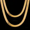 Whole 24k -Color Plated Brass Chain Necklace For Women Herringbone Chains Jewelry Making Gift319I