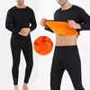 Sous-vêtements thermiques en velours pour hommes, longs Johns d'hiver en polaire, vêtements intérieurs épais, garde au chaud, Lingerie, haut et bas