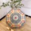 Hipster hommes d'affaires parapluies Plaid parasol pliant automatique clair parapluie protection solaire UV protection parapluie