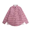 Designer New Automne and Winter Woven Plaid Shirts à la mode et luxueuse des chemises à manches longues pour hommes et femmes