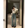 Swetry damskie Y2K Ubrania kwadratowy kołnierz biały podsumowanie jesień zima miękki długi rękaw Slim Fit Top Korean Fashion Crop Women 231205