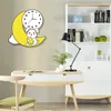 Horloges murales lune dessin animé créatif calme salon chambre enfants maternelle horloge suspendue belle table décorative