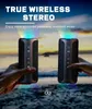 Mobiele telefoonluidsprekers Bluetooth-luidspreker Ortizan 40W stereo draagbare draadloze luidspreker IPX7 waterdichte doucheluidspreker met diepe bas / LED-licht / 231206