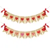 Drapeau queue de poisson en chanvre, 2.5M de long, décoration de fête pour demande en mariage, cœur d'amour, nœud d'amour, pour la saint-valentin