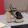 Buckle chunky sandals Platform heels Super High Evening shoes Women's High heels Luxury designer ankle surround shoes Fashion personality heels