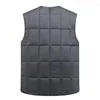 Heren Vesten Covrlge Witte Eend Donsjack Vest Mannen Herfst Winter Warm Mouwloos V-hals Knop Lichtgewicht Mode Vest MWB019 231205