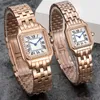 novo clássico elegante designer relógio mulheres mens panthere moda movimento de quartzo relógios tanque quadrado mulheres ouro prata relógios Montre de Luxe