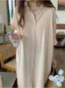 Abiti sexy urbani S2XL Camicia estiva Abito da sera Vintage Party Oversize Long Cotton Beach Donna Robe Vestido Vestidos Para Mujer 231206