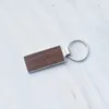 Keychains Lanyards 10/5pcs Metal Wooden Keychain Waist Hanging Businesss Solid Wood Keyring Small Pendant Personality Trendy Portable Gift 231205