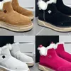 Designer Womens Fashion Winter Suede Pullover Boots Super Luxury Ullfoder Gummi yttersula Mens Casual Snow Boots Outdoor Ski Shoes 35-45