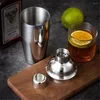 Produits de bar 3 PCS Cocktail Shaker Passoire intégrée en acier inoxydable Vin Martini Boisson Mélangeur 750 ml pour outil de barman en gros XB