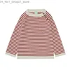 Cardigan Children's Long Sleeve Round Neck Button Knit Pullover Fall/Winter 2023 New Striped Sweaters for Boys and Girls Baby Girls Q231206
