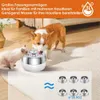 Cat Bowls Feeders 3L Drinking Fountain Automatisk rostfritt stål Bowl Pet Dog Water Dispenser Ultra Quiet Pump Foutain för flera husdjur 231205