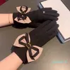 New Wool Gloves Large Butterfly StrapDrill Warm Luxury Women With Velvet Lining High-Grade Sheepskin Gloves Strap