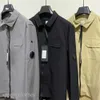 Mens Cp Jacket Coat One Lens Lapel Shirt Cp Compagny Jackets Garment Dyed Utility Overshirt Outdoor Men Cardigan Outerwear Clothe Cp XXL 941