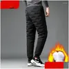 Pantaloni da uomo Uomo Inverno 90% Piumino d'anatra bianco Pantaloni imbottiti caldi slim dritti da neve di alta qualità Abbigliamento maschile Y39 Consegna drop Appa Dh6Wr