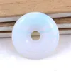 Pendentif Colliers 100-Unique 1 pcs rond creux cristal de roche opalite opale bijoux