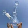 Cachimbo de água de pescoço torto de 8 polegadas para fumar cachimbo de vidro Bong Beaker Bubbler com tigela