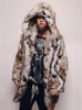 Manteau d'hiver en fausse fourrure pour hommes, à capuche épaisse, moelleux, manches longues, vêtements d'extérieur chauds, veste de luxe, Bontjas, 231205