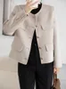 Women's Wool Blends 100 doublesided cashmere coat women short slim fit autumn and winter wool 231206