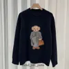 polos Jiayi Still South Oil High Quality Rl23 Autumn/Winter New Little Bear Embroidered Round Neck Cashmere RL Sweater Knitwear 62 224