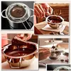 Baking Pastry Tools 400Ml 600Ml Stainless Steel Chocolate Melting Pot Double Boiler Milk Bowl Butter Candy Warmer For And Candle Drop Dhvfy