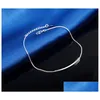 Fußkettchen 925 Sterling Splitter Fußkettchen Armband Für Frauen Fußschmuck Eingelegte Zirkon Knöchelarmbänder An Einem Bein Persönlichkeit Drop Lieferung J Dhui5