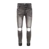 Женские джинсы дизайнерской роскоши, новинка 2023 года, фиолетовые мужские светло-серые Slim Fit KR12