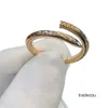 Liefde Ring Hoge Kwaliteit Designer Nagel Mode-sieraden Man Bruiloft Belofte Ringen voor Vrouw Anniversary GiftSFTK SFTK