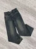 Kvinnors jeansdesigner 2023 Autumn Low midja breda ben Jeans för kvinnor Design Känsla ut sliten, tvättad lös, rak ben Slimning Floor Slim Pants