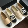 Classic Designer Dress Shoes Ballet Flats sheepskin bow Fashion Women Loafers Black Flat Boat Shoe Sandal Lady Brand Leather Lazy