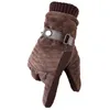 Five Fingers Gloves Winter Men Touch Screen Warm Casual Mittens for Outdoor Sport Full Finger Solid Glove 231205