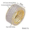Cluster Rings Big Zircon Stone Ring Gold Silver Color Fashion Wedding Engagement Jewelry Hip Hop For Women Man Gift