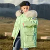 Down Coat Children s Watertproof Down Jacket Girls Winter Fashion Whett Coat Boys Black Casual Cold Proof Hooded Päls krage 231206