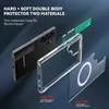 Ny Clear N52 Magneter Magnetiska telefonfodral för Samsung Galaxy S24 Plus Ultra iPhone 15 14 Plus 13 12 Pro Max 2,0 mm PC Transperant stötsäker stark hård täckning
