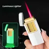 Platinum Outdoor Windproof Electric USB Lighter Roller Electronic Induction Ignition Blue Flame Torch Butane No Gas