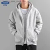 Sweats à capuche pour hommes Sweatshirts Dukeen Sweats à capuche d'hiver pour hommes avec polaire épaissir chaud chemise à capuche zippée décontracté couleur unie femme vêtements blanc noir manteau Q231206