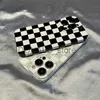 Cell Phone Cases Simple Checkerboard Phone Case For IPHONE 15PRO MAX 14 13 PRO 13 PRO MAX 15 15PLUS 15PRO Acrylic Hard Mobile Phone Cases J231206