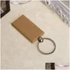 Keychains & Lanyards Keychains 80Pcs Blank Rec Wooden Key Chain Diy Wood Tags Can Engrave Gifts292O Drop Delivery Fashion Accessories Dhzds