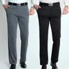 Mens Pants Summer Thin Fashion Business Casual Suit Long Elastic Straight Sleeve Formal Plus Size 2840 231206