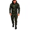 Mens Tracksuits Tracksuit Military Hoodie 2 Pieces Set Costom Your Camouflage Muscle Man Autumn Winter Tactical Sweat Jacket Pants 231206