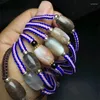 Braccialetti a maglie Bracciale in tessuto di quarzo scheletrico naturale Guarigione di moda personalizzata per uomo Donna Amanti dei gioielli con pietre preziose Regalo 1 pz