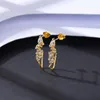 New Retro Water-drop Zircon Plated 18k Gold Stud Earrings Jewelry Fashion Women S925 Silver High end Earring for Women Wedding Party Valentine's Day Christmas Gift SPC