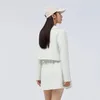 Dwuczęściowa sukienka semir garnitur Kobiet Krótki płaszcz Elegancki spódnica w stylu wiosennym w stylu wiosennym szczupłą dopasowanie dwuczęściowego zestawu małego zapachu 231205
