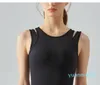 Yoga Sports Bras Bodycon Tank Kadınlar için Egzersiz Fitness LL Sütyen Top Kadın Spor Tank İç Çamaşırı Çalışma Gym Siyah