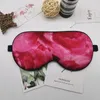 100% Silk Sleep Mask Porcelain Mönster Eyeshade Eye Cover Shading Masks Blindtboend Thicken Soft Sleeping Mask Travel Eyepatch