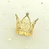 Forniture festive Mini Crown Princess Topper Crystal Pearl Ornamenti per capelli per bambini per matrimoni Strumenti per decorare torte per feste di compleanno