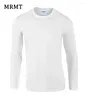 Abiti da uomo A3099 T-shirt a maniche lunghe in cotone di marca T-shirt da uomo in puro colore O-Collo T-shirt da uomo Top Tees per abbigliamento maschile