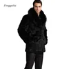 Pelliccia sintetica da uomo Manteau de luxe noir coupe couvertes pour hommes col en fourrure mode automne et hiver 216.239. 231205